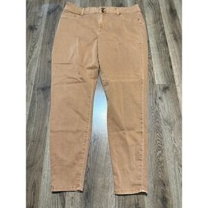 Maurices Super Skinny Jeans Women XL Tan Adult High Rise Stretch Denim Excellent